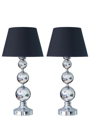 MNZ-Chrome نيكل مطلي ثلاثي الكرة المعدنية الحديثة شمعة - الرأس الأسود (قطعتين) VNRTWOKKABJ001 - Vinner