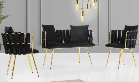 MNZ-Çınar Black Tea Set كرسي الجدران V2 - Cadde Yıldız