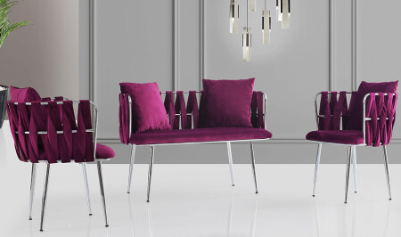 MNZ-Çınar الشاي الأرجواني مجموعة مقعد V2 - Cadde Yıldız