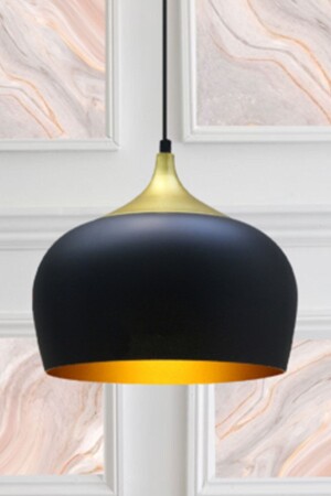 MNZ-Circle Black Metal Chandelier غرفة المعيشة سطح المكتب المطبخ مقهى مكتب الفندق شمعة واحدة مصباح الإضاءة RSA2040XXXX01 - Bamyum