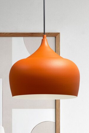 MNZ-Circle Orange Metal واحد الشنابل غرفة المعيشة المطبخ مقهى المكتب الفندق واحد الشنابل مصباح إضاءة BMM2040 - Bamyum