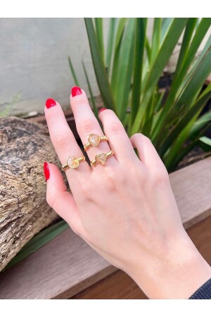 MNZ-Citrine (مبلغ الحجر) حلقة حجر طبيعي I حلقة مزودة بالذهب قابلة للتعديل I الحلقة الحد الأدنى - Lunastone