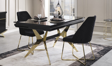 مجموعة من طاولات الذهب الأسود MNZ-Clara - Cadde Yıldız