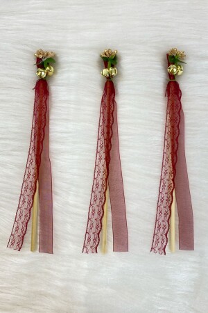 MNZ-Claret عصا حمراء جرس العروس - جرس العروس - جرس العروس - جرس التخفيف - ربطة مزينة 10 قطع - Zeymerade