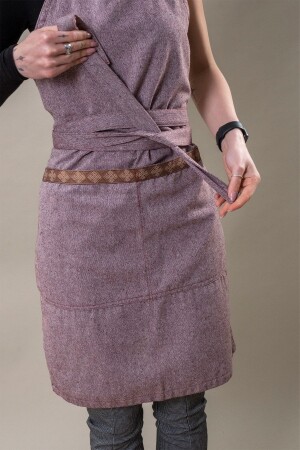 MNZ-Claret Red Cook، Waiter، Chef، Kitchen Apron مع MST الحزام الحدودية - vivamaison