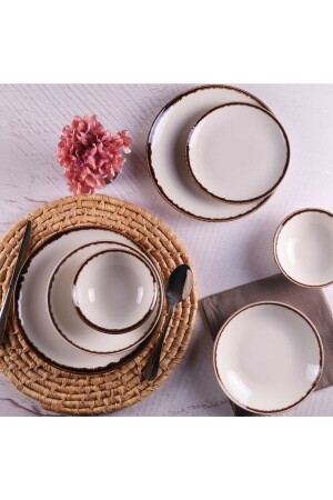 MNZ-Classic Mesh 24 قطعة عشاء مجموعة 6 أشخاص 14365 - Tulü Porselen