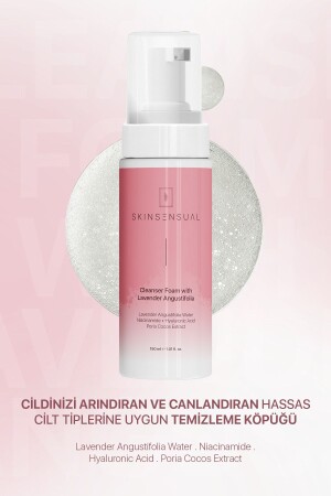 الرغوة من MNZ-Cleanser Foam مع Lavender Angustifolia Niacinamide حمض هيلورونيكي الرغوة من التنظيف - Skin Sensual