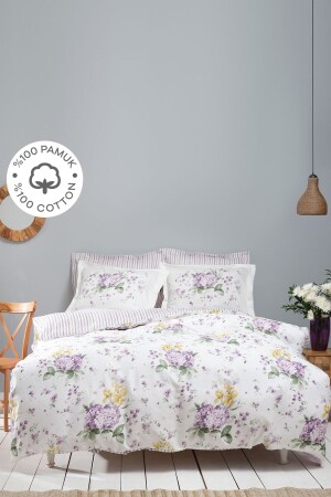 MNZ-Clementi Salmon مضاعفة 100% القطن ساتيين غطاء غطاء 200 مجموعة 21. 01. 0417 - Karaca Home