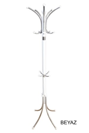 MNZ-Coat Rack Footed Hanger - نموذج الخشب البيض والشحيح - TOLUNAY