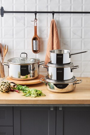 MNZ-Cocinero 7 قطع طلاء من الفولاذ مجموعة 600. 15. 01. 2571 - Emsan