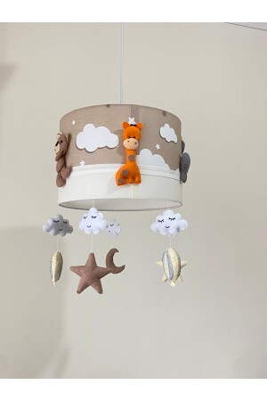 MNZ-Coffee Cloudy Cream Color صمام الأطفال الصبي أو الصبي صمام الأطفال المزدوج - atölye ay ışığı