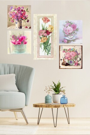 طراز MNZ-Collage Style 5 قطع طاولة MDF ATF144 - Cadran