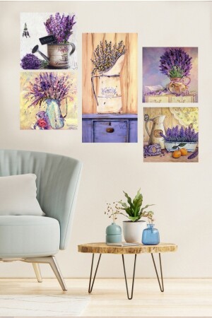 طراز MNZ-Collage Style 5 قطعة طاولة MDF Atf64 - Cadran