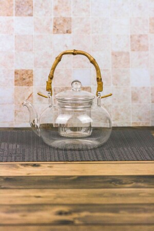 MNZ-Colletta - وعاء زجاجي مع معقب البامبو ومصدر زجاجي 1000 مل - Avantage Home