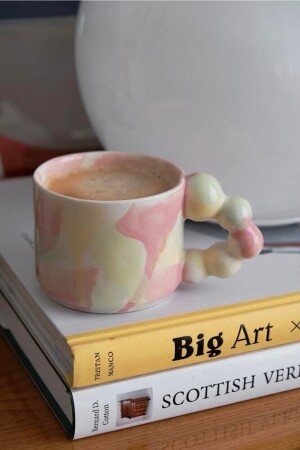 MNZ-Colorful Bead Handle Mug Renkliboncuk01 - Petra Seramik