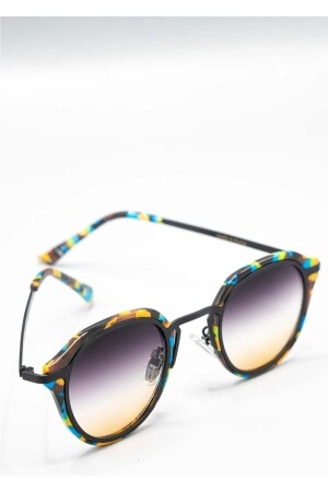 MNZ-Colorful Patterned Frame زجاج زرقاء زجاجي أوفالي النظارات الشمسية للمرأة Ae2049c77-1 AE2049 - Angel Eyes