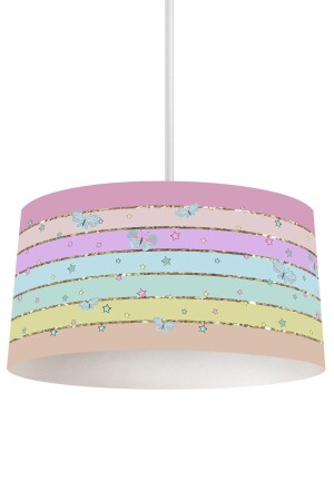 MNZ-Colorful Stripe Patterned Children's and Baby's Room Pendant Lamp Chandelier Tlav-292 TLAV-292 - Talia Home