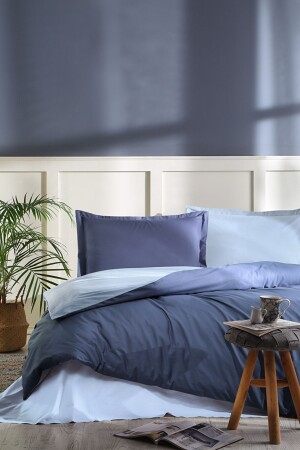 MNZ-Colorist Indigo - Sky Blue غطاء ملابس مزدوجة مجموعة PR-EVTEKSTILI-58488601327 - Özdilek