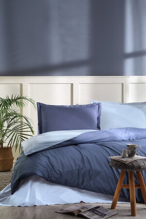 MNZ-Colourist Single Duvet Cover Set من اللون الداكن الأزرق - الأزرق الأضواء C135NT24 - Özdilek
