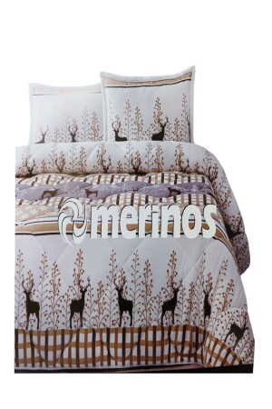 MNZ-Comforter مضاعفة القماش مجموعة الغزال بيج - Merinos