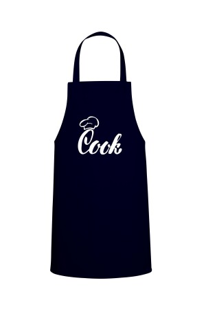 MNZ-Cook Custom Printed Chef Kitchen Apron Navy Blue TTMO0503 - Tasarım Trend
