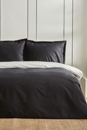 MNZ-Cool لمسة شريط الملك غطاء المزدوج المغطاة المجموعة الأسود - Karaca Home