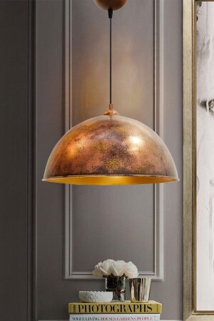 MNZ-Copper Color Linate Chandelier with Skirt Pendant Lamp مطعم ريترو غرفة الأكل غرفة الاجتماعات مكتب الحساء - Bamyum