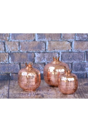 MNZ-Copper Pomegranate Set من 3 ألوانها النحاسية BKRNR - Bakır Concept