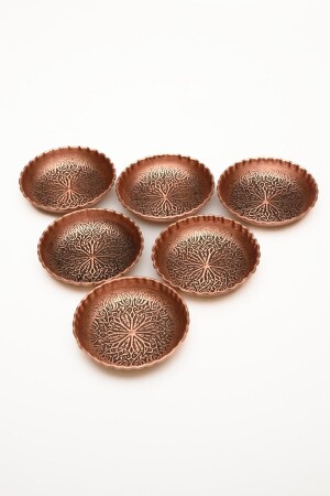 MNZ-Copper Snack Bowl Set Breakfast Nuts Jam Set من 6 (10 سم × 3 سم) AHC004 - AHCAHOME