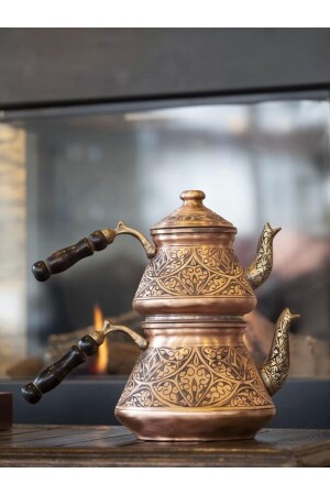 MNZ-Copper Teapot ثقيل الاختراق المقطوعة مساء اللون AGRCYDK - Bakır Concept