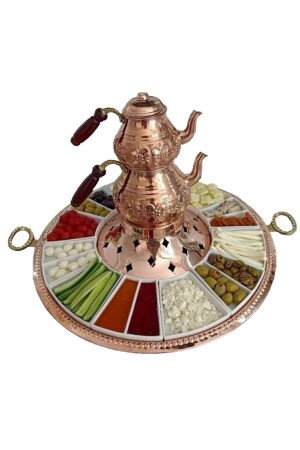 MNZ-Copper Teapot & Breakfast Set مع مخزن 46kahvaltıset - ERA YORESEL