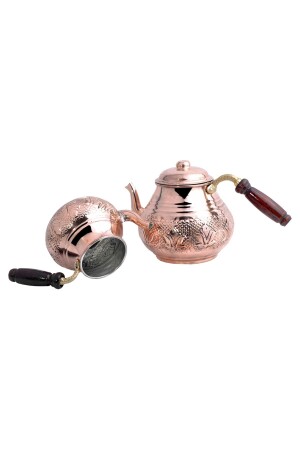 MNZ-Copper Tulip Motif قنبلة صغيرة من الشاي HM-051 - Home Mutfak