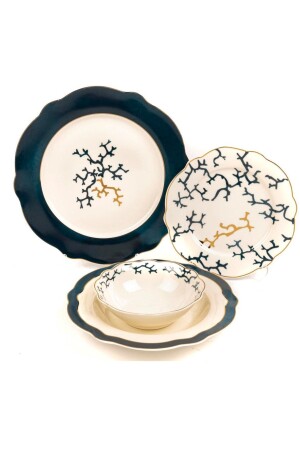 MNZ-Corals 24 قطعة طعام الخنزير مجموعة ل 6 أشخاص - Mikasa Moor