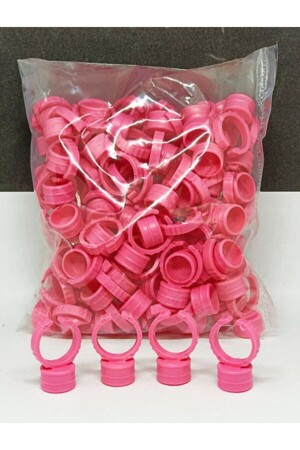 MNZ-Cosmetic Fuchsia 50 قطعة ميكروبلادرة الماكياج الدائمة صبغة وضع حلقة الخزينة - Nef