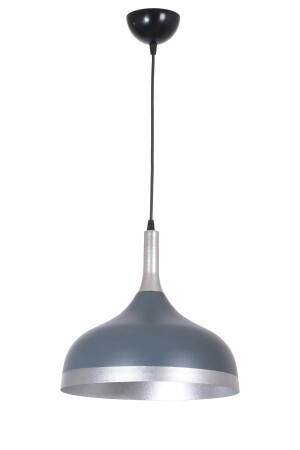 MNZ-Cosmos تصميم حديث الكافي - المطبخ - غرفة المعيشة - غرفة المعيشة - المعدن أنثراكيت الرمادي واحد شمعة الكونوسب - Fer Avize