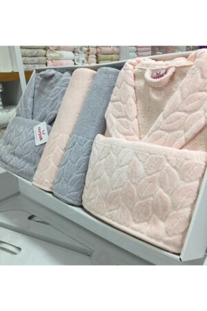 MNZ-Cotton 8 Piece نساء الرجال مجموعة الحمام العائلي - Nurpak