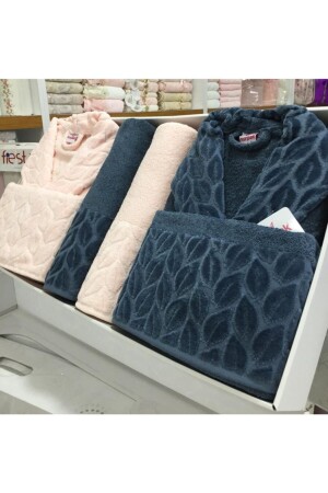 MNZ-Cotton 8 Piece نساء الرجال الحمام العائلي مجموعة الحمام Nurpak مجموعة - Nurpak