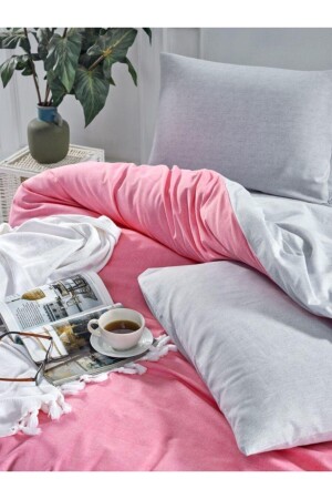 MNZ-Cotton Dark Blue واحد غطاء غطاء غطاء V7 وردي غطاء V7 - Sheri Home Tekstil