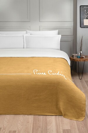 علامة غطاء MNZ-Cotton Logo مزدوجة الخردل MCBAT00201 - Pierre Cardin