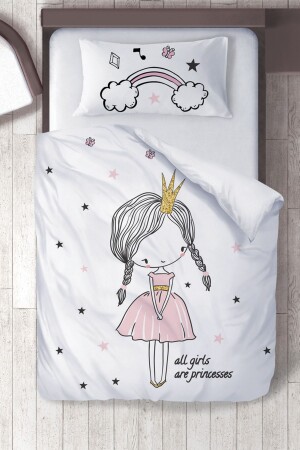 MNZ-Cotton Micro Satin Braided Princess غرفة الأطفال غطاء الأطرافة للأطفال مجموعة ibrtnb207 - instababyrooms