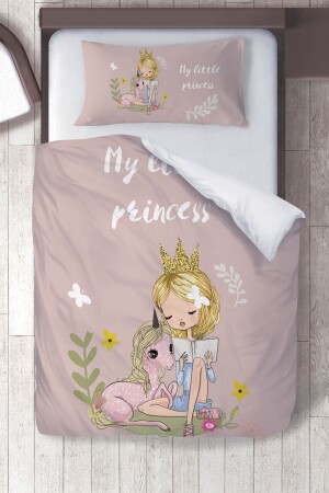 MNZ-Cotton Micro Satin Girl Reading Books غرفة النوم غطاء الأطفال الغطاء المعدل رقم: 261 ibrtnb349 - instababyrooms