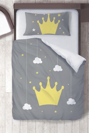 MNZ-Cotton Micro Satin صفر تاج الأمير غرفة الأطفال غطاء الأطقم للأطفال مجموعة ibrtnb204 - instababyrooms