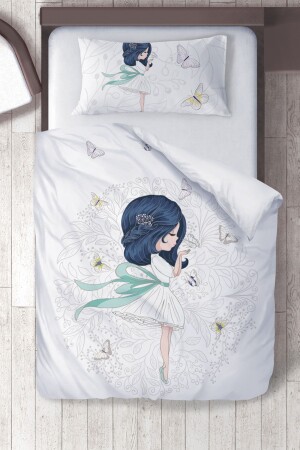 MNZ-Cotton Micro Satin Mane Princess غرفة الأطفال غطاء الأطقم للأطفال مجموعة ibrtnb359 - instababyrooms