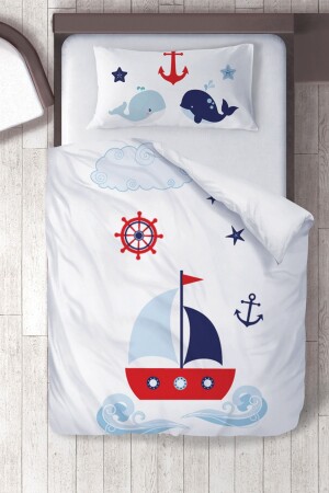 MNZ-Cotton Micro Satin Sailor Series غرفة الأطفال غطاء غطاء الأطفال الملفوفة بتصميم ibrtnb324 - instababyrooms