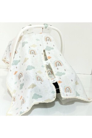 MNZ-Cotton Muslin Fabric Stroller Baby Carrier Cover Cushion babycity0079 - Babycitytr