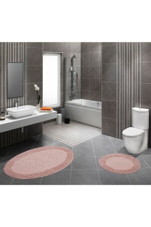 MNZ-Cotton Pasta اوفال 2 قطع مجموعة مرحاض مسحوق - Sermat