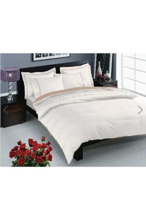 MNZ-Cotton Satin Delux Duvet Cover Set Prestige Ecru مضاعفة TYC00469647418 - Taç
