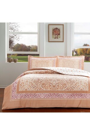 MNZ-Cotton Satin Double Duvet Cover Set هاملت طلاء هاملتيل - Taç