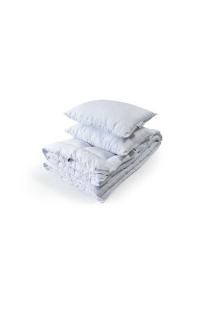 MNZ-Cotton Soft Cotton Satin Pillow-Quilt Set King حجم 220 × 240 سم - Dreamrite Home