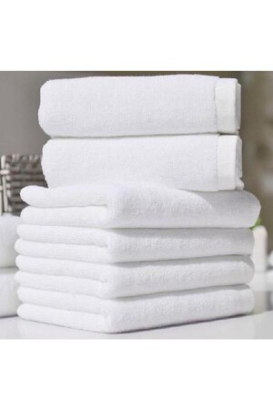MNZ-Cotton White Towel 70x140 سم من الرافعة الفندقية الاقتصادية 2022202210001 - ATMAN TEKSTİL